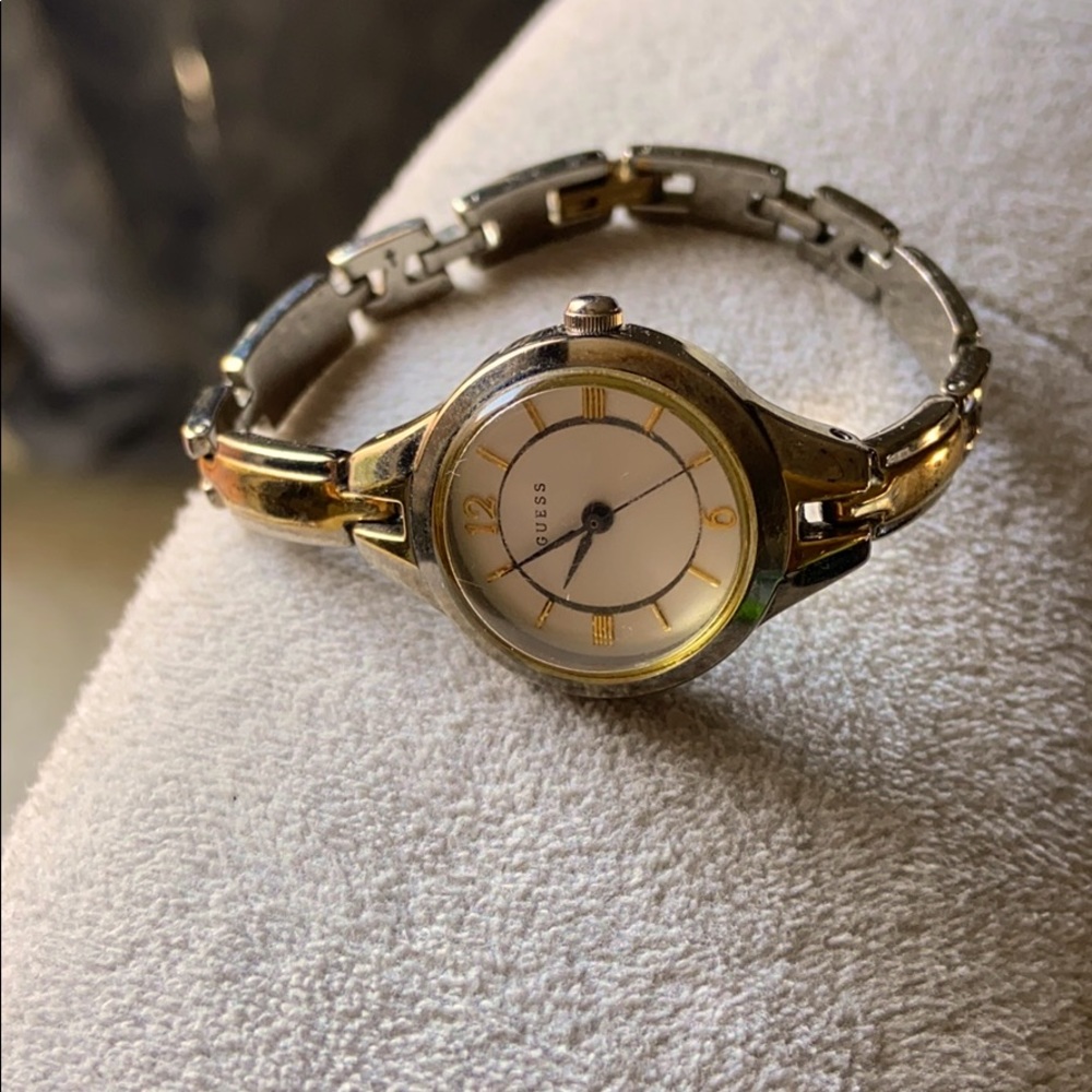 GUESS TWO TONE PETITE WATCH